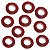 Kit 10 Rolos De Fita Vermelha Para Alceador Grampeador - Imagem 1