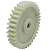 Engrenagem Nylon 36 Dentes Meia Lua Furo 17mm Do Cheff CL10 - Imagem 1