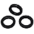 KIT 3UN RETENTOR DA AGUA BOMBA P/LAV1600I VONDER 6898160126 - Imagem 2