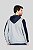 Blusa Moletom Cinza e Azul com Capuz e Ziper 2304 - Imagem 2