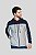 Blusa Moletom Cinza e Azul com Capuz e Ziper 2304 - Imagem 1
