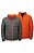 Jaqueta Puffer Kailash Dupla Face Pluma Ganso Laranja/Cinza - Imagem 1