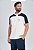 Polo Acostamento Elastano Off White/Azul 4034 - Imagem 1