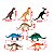 Conjunto 8 Dinossauros Brinquedo Criança Emborrachado - Coleção de Mini Dinossauros | 8 Peças Coloridas - Imagem 3