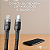 Cabo Lightning/USB-C - UP Electronics, Carregamento Rápido, Acabamento Premium e Transferência de Dados – Preto - Imagem 8