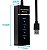 Hub Usb 3.0 4 Portas Com Led Super Rápido 5.0 Gbps - UH30 PRETO - Imagem 3