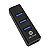 Mini Hub USB e Carregador 4 portas em barra Preto - Imagem 4
