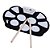 Bateria Eletronica Dobravel Kit de Almofada de Bateria Eletrônica Portátil Dobrável com Bastão de Silicone - Imagem 2
