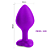 Plug de Silicone em Formato de Coração - Roxo - M - Imagem 2