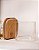 Pote Vidro Quadrado Tampa Bambu 600ml - Imagem 3