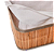 Cesto Organizador De Bambu Retangular Natural - M - Imagem 3