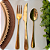 Mimo Style Colher de Mesa Dourado de Aço Inoxidável - Imagem 2
