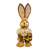 Coelho De Páscoa com cenoura na cesta em Palha Decoração Coelhinho de Roça 25cm - Imagem 1