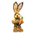 Coelho De Páscoa com cenoura em Palha Decoração Coelhinho de Roça 25cm - Imagem 1