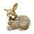 Coelho Páscoa Deitado Decoração Palha Italiana 28cm - Imagem 1