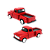 Caminhonete Miniatura Vermelho Metal Colecionável À Fricção - Imagem 5