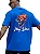 Camiseta Oversized 100% Algodão Premium Stay Wild Azul - Imagem 1