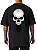 Camiseta Oversized 100% Algodão Skullseta Preta - Imagem 1