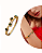 BRACELETE DOURADO CORAÇÃO ESMERALDA - Imagem 1