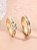 CONJUNTO ANEL NOIVADO CRAVEJADO BANHADO A OURO 18K - Imagem 2