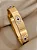 BRACELETE DOURADO OLHO GREGO CRAVEJADO - Imagem 2