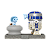 Funko Pop Star Wars R2D2 and Princess Leia Hologram 766 - Caixa Danificada - Imagem 1
