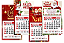 Ímã de Geladeira com Mini Calendário 2025 - Lembrancinha / Mimo Natal - 20 unidades - Imagem 1