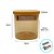 Pote de Vidro Âmbar Hermético Quadrado com Tampa de Bambu - 200 unidades - Rizzo Import - Imagem 2
