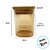 Pote de Vidro Âmbar Hermético Quadrado com Tampa de Bambu - 200 unidades - Rizzo Import - Imagem 3