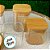 Pote de Vidro Âmbar Hermético Quadrado com Tampa de Bambu - 200 unidades - Rizzo Import - Imagem 4