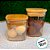 Pote de Vidro Âmbar Hermético Quadrado com Tampa de Bambu - 200 unidades - Rizzo Import - Imagem 5