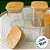 Pote de Vidro Hermético Quadrado com Tampa de Bambu - Rizzo Import - Imagem 6