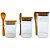 Pote de Vidro Hermético Quadrado com Tampa e Colher de Bambu - 120 unidades - Rizzo Import - Imagem 1