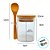 Pote de Vidro Hermético Quadrado com Tampa e Colher de Bambu - 120 unidades - Rizzo Import - Imagem 2