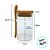 Pote de Vidro Hermético Quadrado com Tampa e Colher de Bambu - 120 unidades - Rizzo Import - Imagem 3