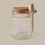 Pote de Vidro Hermético com Colher de Madeira e Tampa de Rolha - 7x10cm - 250ml - 84 unidades - Rizzo Import - Imagem 6