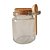 Pote de Vidro Hermético com Colher de Madeira e Tampa de Rolha - 7x10cm - 250ml - 84 unidades - Rizzo Import - Imagem 5