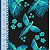 Tecido Crepe Arara Tropical azul vermelho com barrado estampado colorido vestido blusinha - Imagem 7