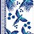 Tecido Crepe Arara Tropical azul vermelho com barrado estampado colorido vestido blusinha - Imagem 5
