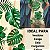 Crepe 1m com textura de linho folhas verdes costela de adão tropical verão para roupa feminina vestidos blusas cangas, s - Imagem 4