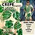 Crepe 1m com textura de linho folhas verdes costela de adão tropical verão para roupa feminina vestidos blusas cangas, s - Imagem 1