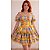 Tecido Crepe Folhas Xadrez em 2 padronagens Colorido vestido blusinhas canga macacão blusa camisa pano leve e fresco - Imagem 2
