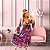 VESTIDO ESTAMPADO DELHI COLORIDO LONGO MIDI MANGA LONGA 3/4 FEMININO BABADOS - Imagem 3
