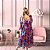 VESTIDO ESTAMPADO DELHI COLORIDO LONGO MIDI MANGA LONGA 3/4 FEMININO BABADOS - Imagem 2