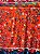 Crepe Barrado ideal para Vestido Feminino Estampado Tecido Pano Cor:Laranja - Imagem 1