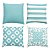 KIT 4 CAPAS DE ALMOFADAS DECORATIVAS ESTAMPADO DOS 2 LADOS  45CM X45CM VERDE PRETA MENTA P&B BEGE AZUL IDEAL PARA SALA Q - Imagem 2
