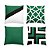 KIT 4 Capas de Almofada Verde Geométrico Decoração Sala Quarto Sofá - Imagem 6