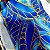 TECIDO CREPINHO AZUL SAFIRA DETALHES EM OURO PARA CONFECÇÃO DE VESTIDOS, SAIAS, BLUSAS, ETC - Imagem 3