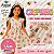 TECIDO CREPINHO FLORAL INFANTIL COLORIDA FLORES COM CARINHAS FOFAS PARA CONFECÇÃO DE VESTIDOS, SAIAS, BLUSAS, ETC. - Imagem 1