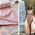 TECIDO CREPINHO TRIÂNGULOS GEOMÉTRICO CANDY COLORS PASTEL MODA TENDÊNCIA PARA CONFECÇÃO DE VESTIDOS, SAIAS, BLUSAS, ETC. - Imagem 1